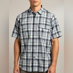 Kuhl Men's Eluxar Plaid Short Sleeve Button Down Shirt Size XL